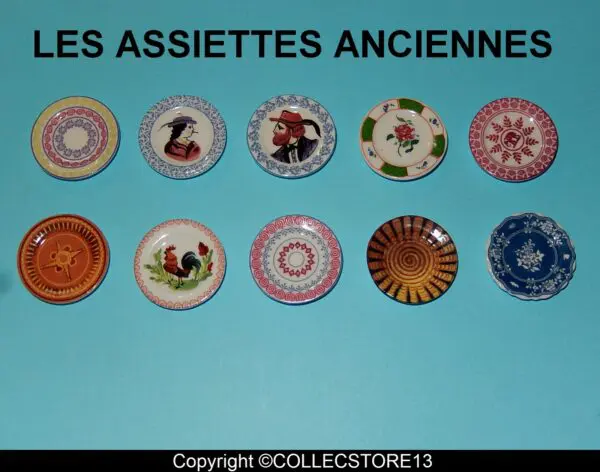 SERIE COMPLETE DE FEVES LES ASSIETTES ANCIENNES