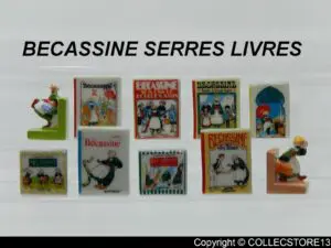 SERIE COMPLETE DE FEVES BECASSINE LES SERRES LIVRES