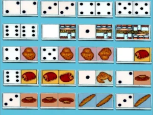 SERIE COMPLETE DE FEVES LES DOMINOS DE LA BOULANGERIE