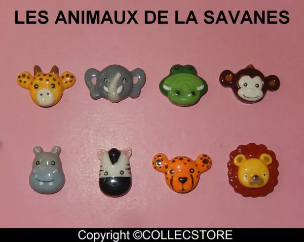 SERIE COMPLETE DE FEVES LES ANIMAUX DE LA SAVANE 2025