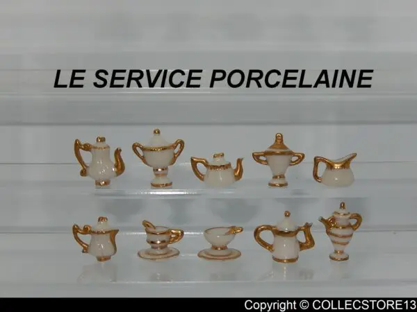 DVO7 LE SERVICE DE VAISSELLE PORCELAINE FILET OR