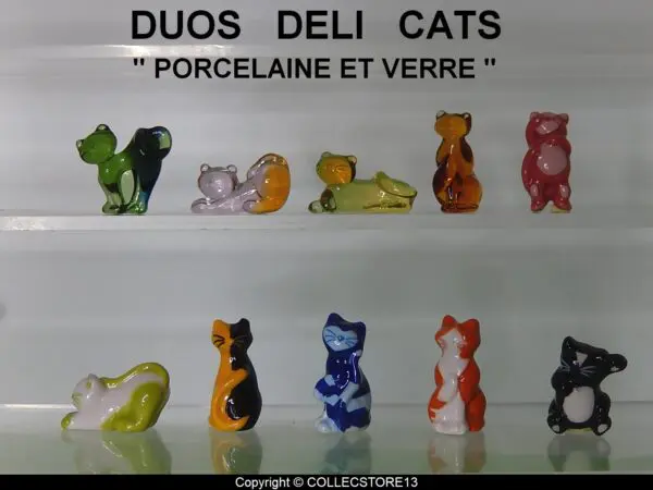 DUO DELI CATS - LES CHATS PORCELAINE ET VERRE