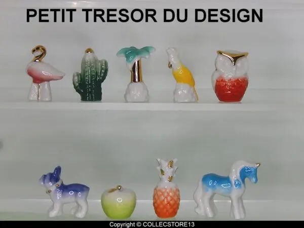 LES TRESORS DU DESIGN 2025 FILET OR-LICORNE-CHOUETTE-FLAMANT