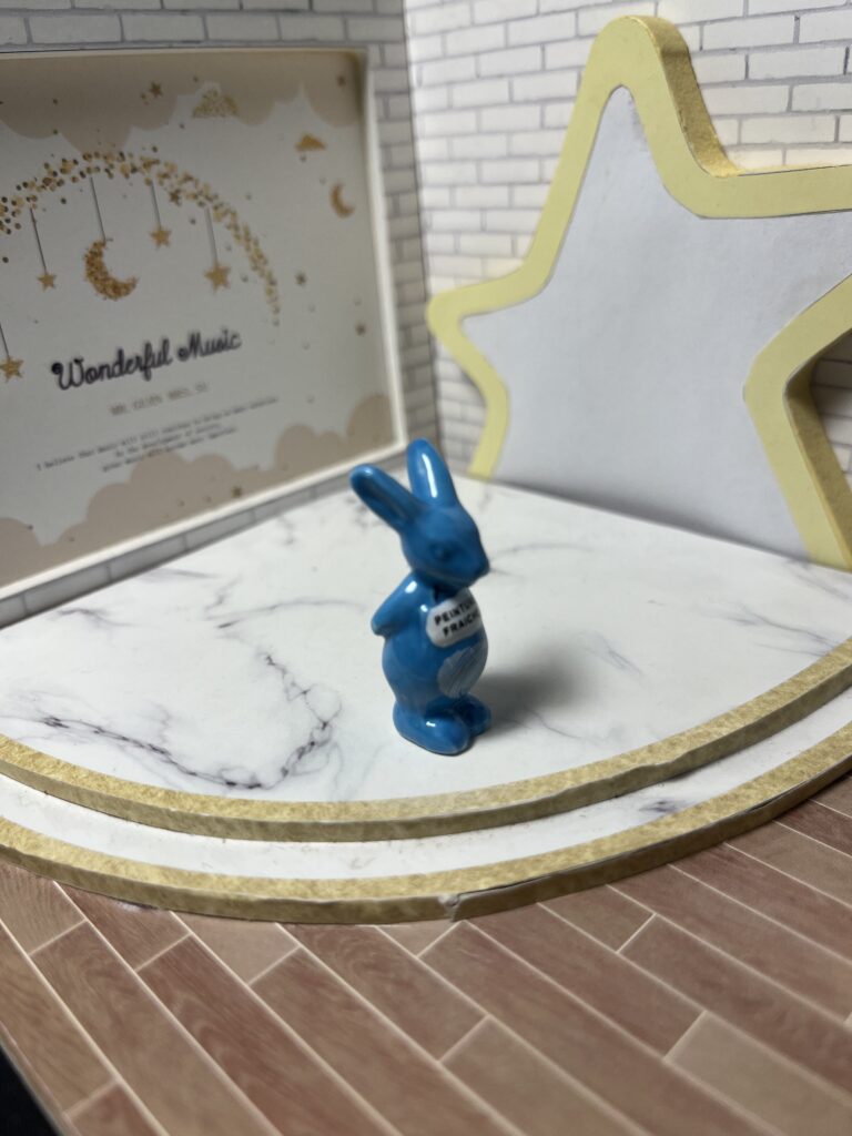 6 Lapins miniatures en Biscuit Fèves Allemande Vintages Bunny 🐰 Rabbit