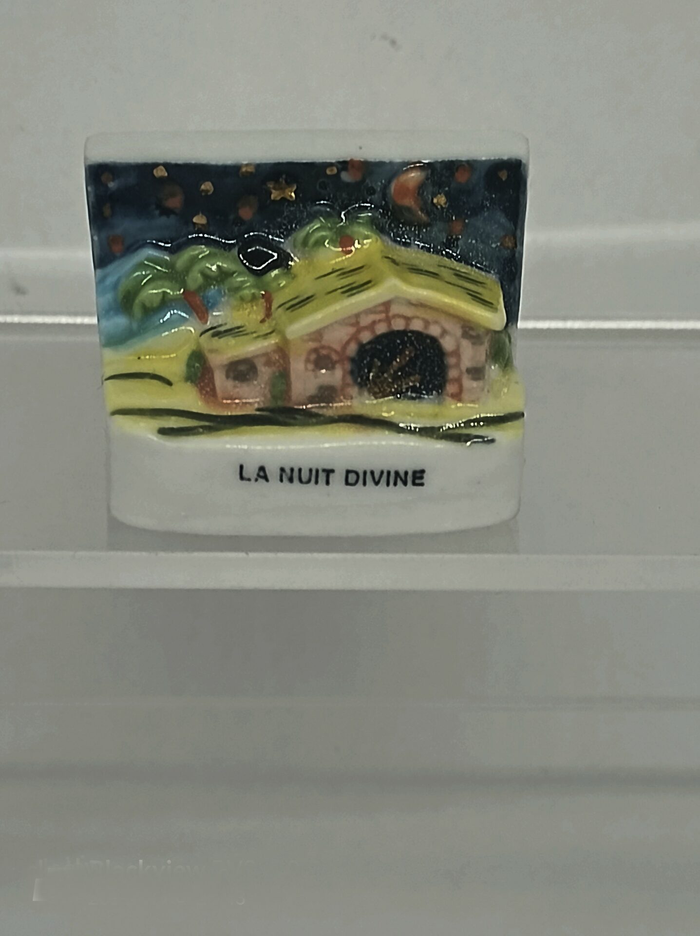 ST10 E10FEVE A L'UNITE LA CRECHE -LA NUIT DIVINE -FILET OR - Fèves de ...