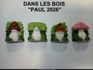 BOITE DE 100 FEVES DANS LA FORET -PAUL 2026-LES CHAMPIGNONS