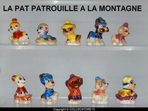 BOITE DE 100 FEVES LA PAT PATROUILLE A LA MONTAGNE + CADEAU 100 COURONNES PAT PATROUILLE