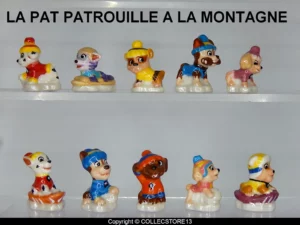 BOITE DE 100 FEVES LA PAT PATROUILLE A LA MONTAGNE + CADEAU 100 COURONNES PAT PATROUILLE