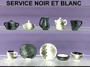 DVO8  LE SERVICE VAISSELLE NOIR ET BLANC